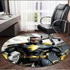 Black Adam Print Round Rug, Washable Floor Carpet, For Entryway Dorm Laundry Room Office Study, Home Decor Birthday Christmas Gift