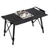 Mobile Egg Roll Multi-Functional Outdoor Aluminum Camping Table with Lifting Extension 
