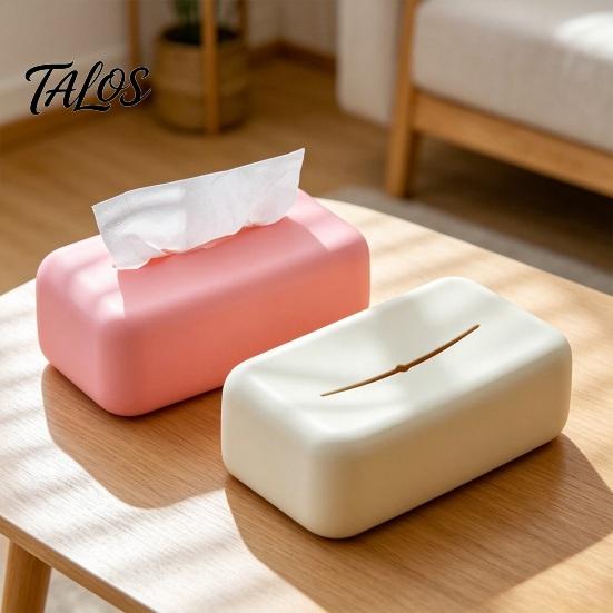 Silicone Tissue Box, Soft Elastic Easy To Clean Napkin Organizer, One-Piece Molding Smooth Surface Tissue Paper Box