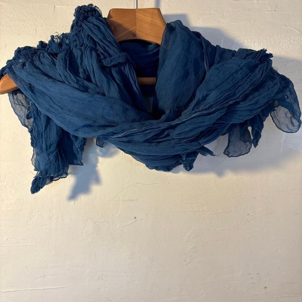 Used Silk indigo-dyed stole