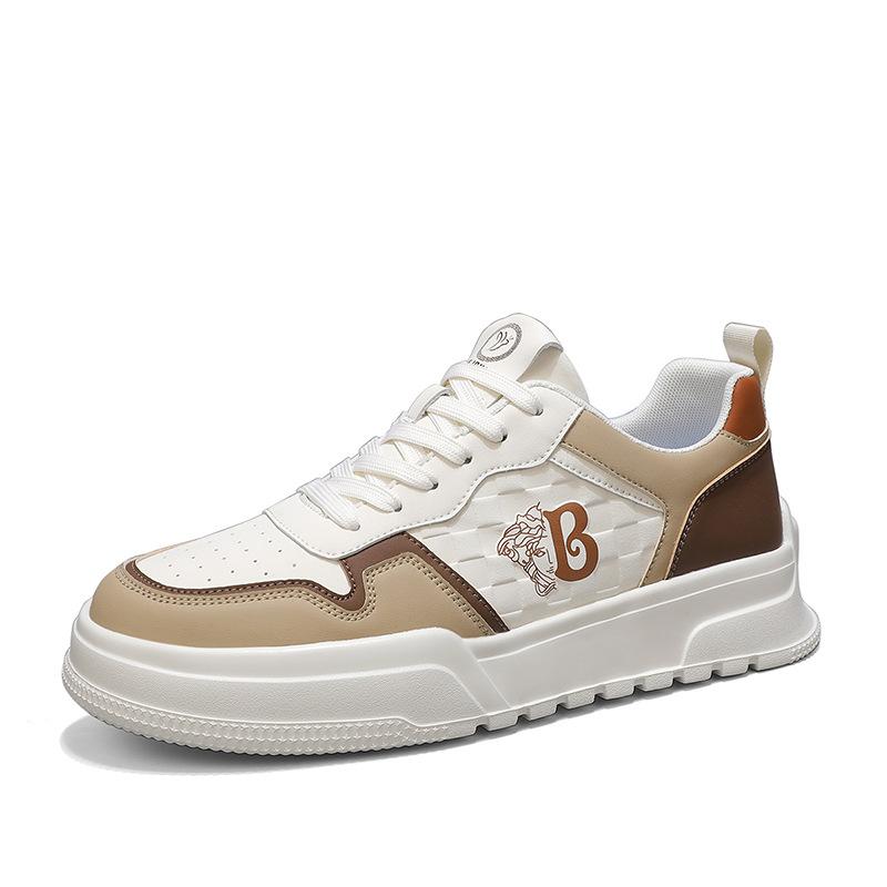 Casual spring and summer men's shoes do not stink feet sports style soft leather shoes versatile low-top board shoes