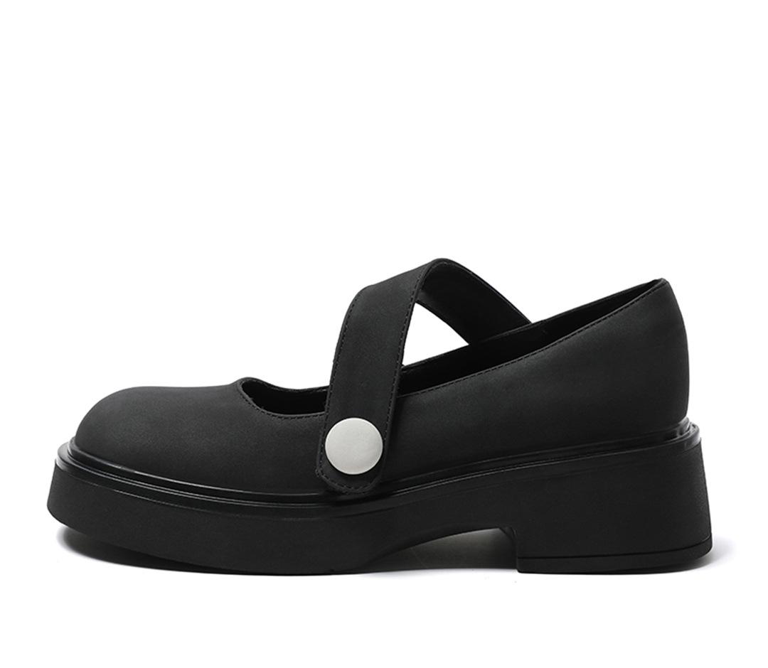 

Туфли Мэри Джейн в стиле ретро. Женские новые туфли с толстой подошвой и круглым носком, японские туфли Jk на одинарной платформе, британский стиль, маленькие кожаные туфли с большой головкой 40