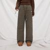 UNIFREE Plaid Thickened Loose Straight Wide-Leg Casual Pants