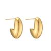 HECHENG,Creative Gold Color Geometric Irregular Hammered Earrings Vintage Twisted Hoop Earrings Set for Women Zircon