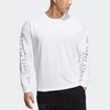 adidas Simple Logo Print Casual Pullover Sweatshirt Men Tops White HM2695