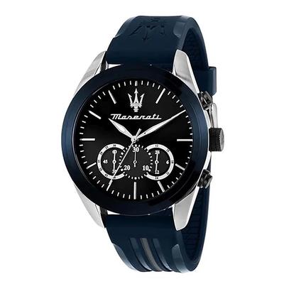 Traguardo Chronograph Rubber Strap Black Sunray Dial Quartz R8871612046 100M Men's Watch
