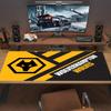 Wolverhampton Wanderers Farb-Mauspad Großes Gaming-Tischkissen Rutschfestes Laptop-Tablet Großes Mauspadd XXL Matte Mini-PC-Spielmatte Mit Verriegeltem Rand