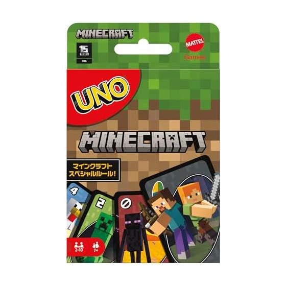 Mattel Game UNO Minecraft UNO Minecraft Game Party Goods Educational Game Card Game 112 Pieces For 2-10 People Ages 7 and Up Green FPD61