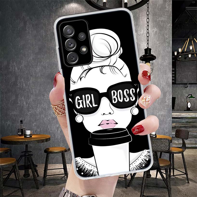 Girl Boss Female Coffee Soft Phone Case For Samsung Galaxy S22 S23 S24 S25 Edge S26 Ultra S20 FE S21 Plus + Fundas Coque Galaxy