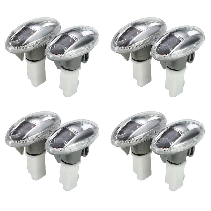 

8Pcs Car Partner Side Steering Indicator Repeater Light For 108 107 407 206 6325G3 For Citreon C1 C2 C3 Picasso серебряный