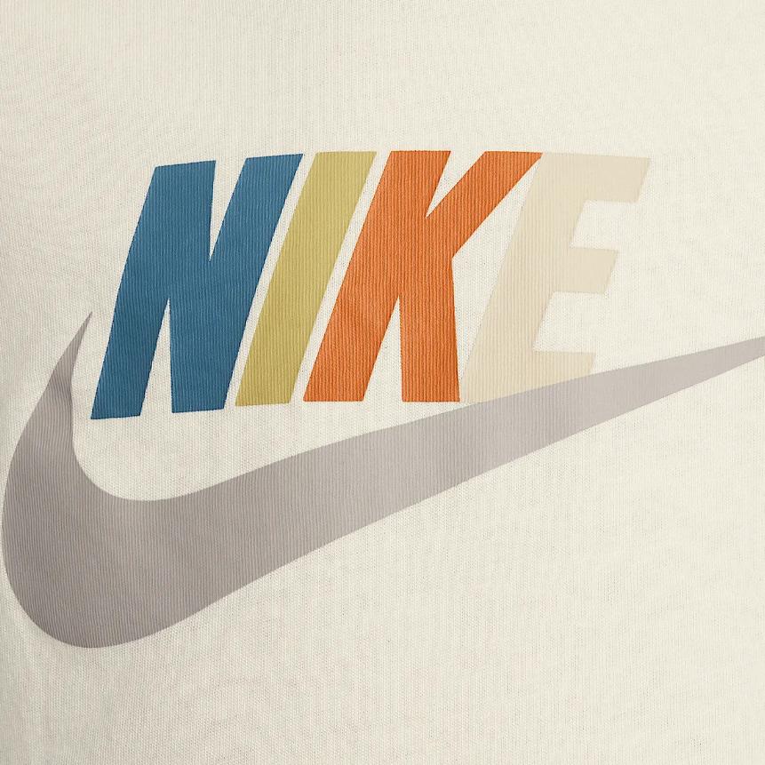 Nike Sportswear Breathable Comfortable Round Neck Pullover Short Sleeve T-Shirt Kids Tops Coconut-Milk FZ5178-113