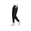 Li Ning Plain Color Fitness Training Running Loose Cuff Knitted Sports Pants Women Bottoms Black AKLS360-1