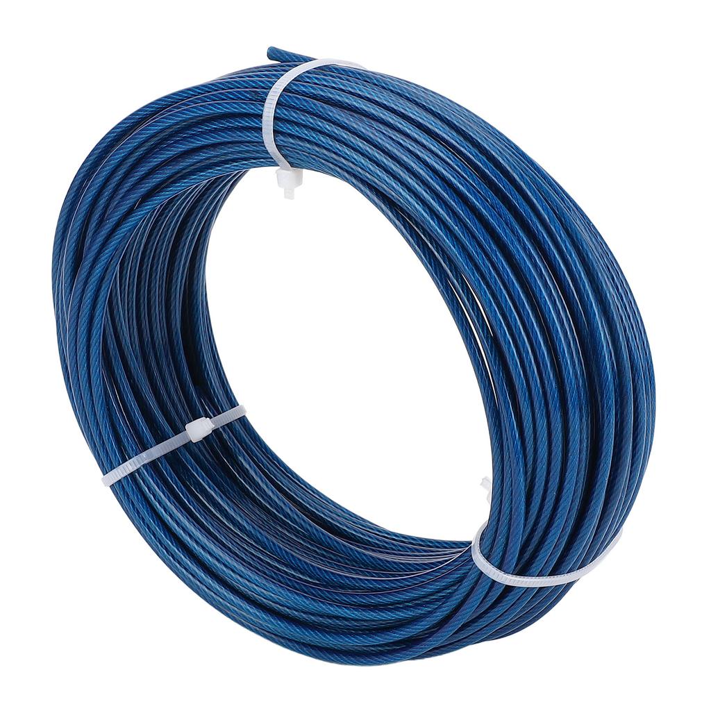 100ft Blue Plastic Coated Steel Wire Rope Turnbuckle Tensioner Kit 3mm Wire Trellis Kit for Outdoor