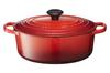 Cast Iron Enamel Pot Signature Cocotte Oval 27cm Cherry Red Gas IH Oven Compatible