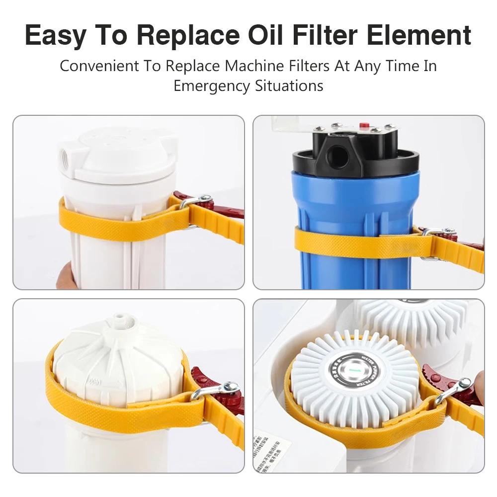 Belt Wrench Adjustable Chain Wrench Strap Opener Oil Filter Puller Strap Spanner Cartridge Disassembly Repair Tool