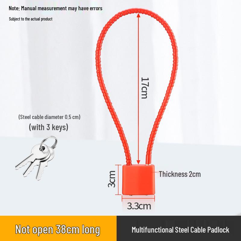 Mini-Stahldraht-Vorhängeschloss mit Schlüssel - Diebstahlsicheres kleines Schloss für Türen und Ketten
