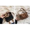 Estilo Universitario Retro Bolso Cambridge Bolso de Hombro de Cuero PU Bolso Cruzado Simple Streetwear