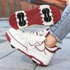 Scarpe per Bambini/Bambine Taglia 29-40 con Quattro Ruote Sportive Pattini a Rotelle Scarpe da Pattinaggio Rimovibili Scarpe da Pattinaggio a Rotelle Scarpe da Pattinaggio per Ragazza