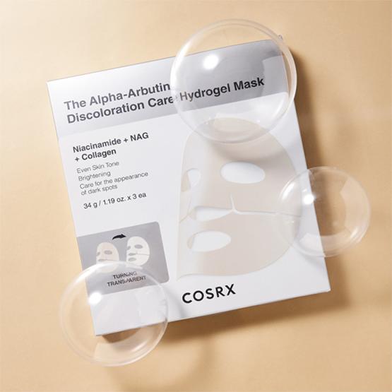 COSRX Die Alpha-Arbutin Verfärbungspflege Hydrogelmaske 34g*3 Stück