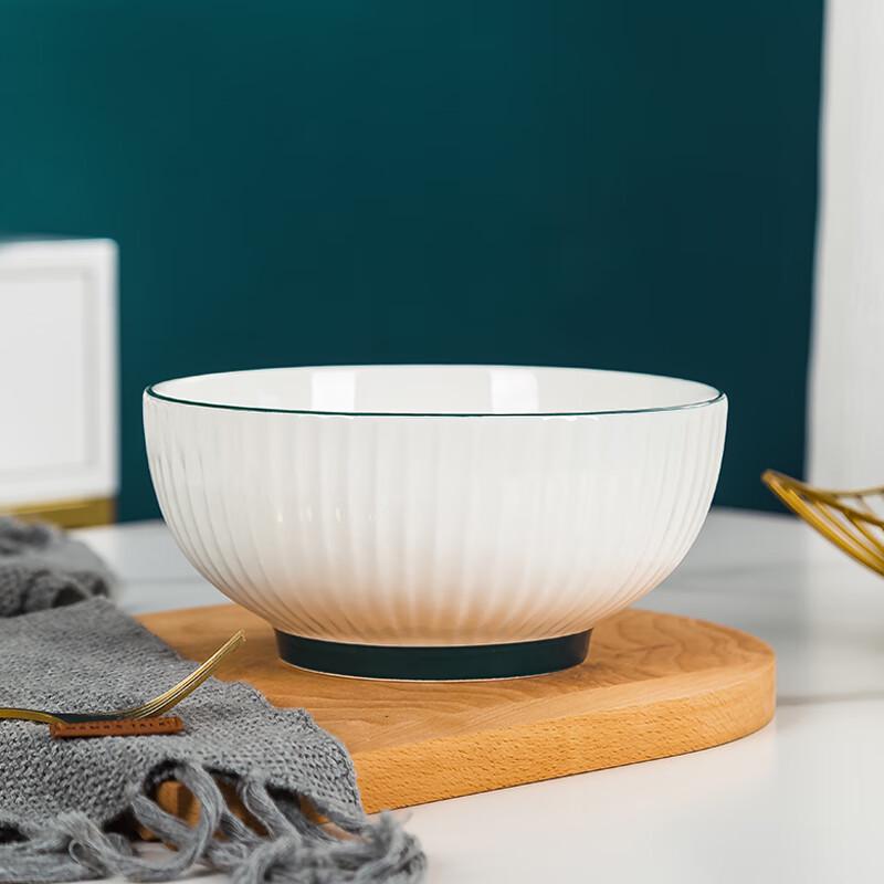 Jingdezhen Nordic Ink Cloud Underglaze Ceramic Soup Bowls (2-Pack)