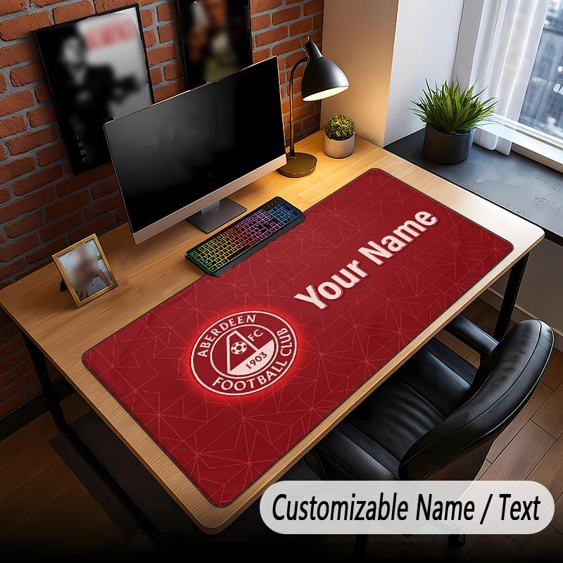 Large Mouse Pad Aberdeen FC Print Custom Name Text Desk Mat for Office Gaming