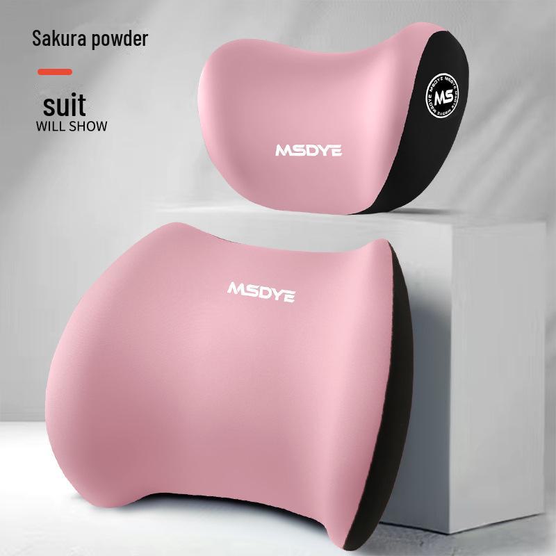 Cuscino di supporto lombare per poggiatesta auto in memory foam con cuscino per le spalle
