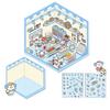 3D Scene Sticker Cartoon Scenery Sticker Miniature Simulated Cabin Scene Sticker for Scrapbooking Journal Planner Album