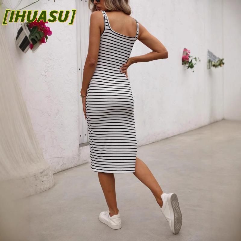 IHUASU Fashion Summer Spring Sleeveless Casual Dresses