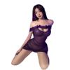 Sexy purple lace transparent hip skirt pure desire wind seduction fun sleeping clothes erotic underwear women