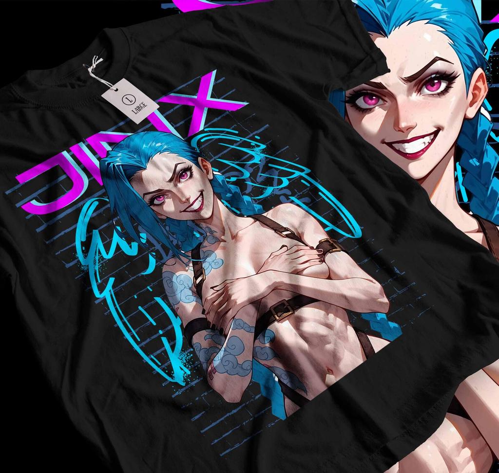 Jinx Arcane T-Shirt, Gaming Shirt, Gaming Legend Apparel, Video Game Shirt, Moba Game Shirt, LOL Shirt, Gamer Shirt, Game Lover Shirt