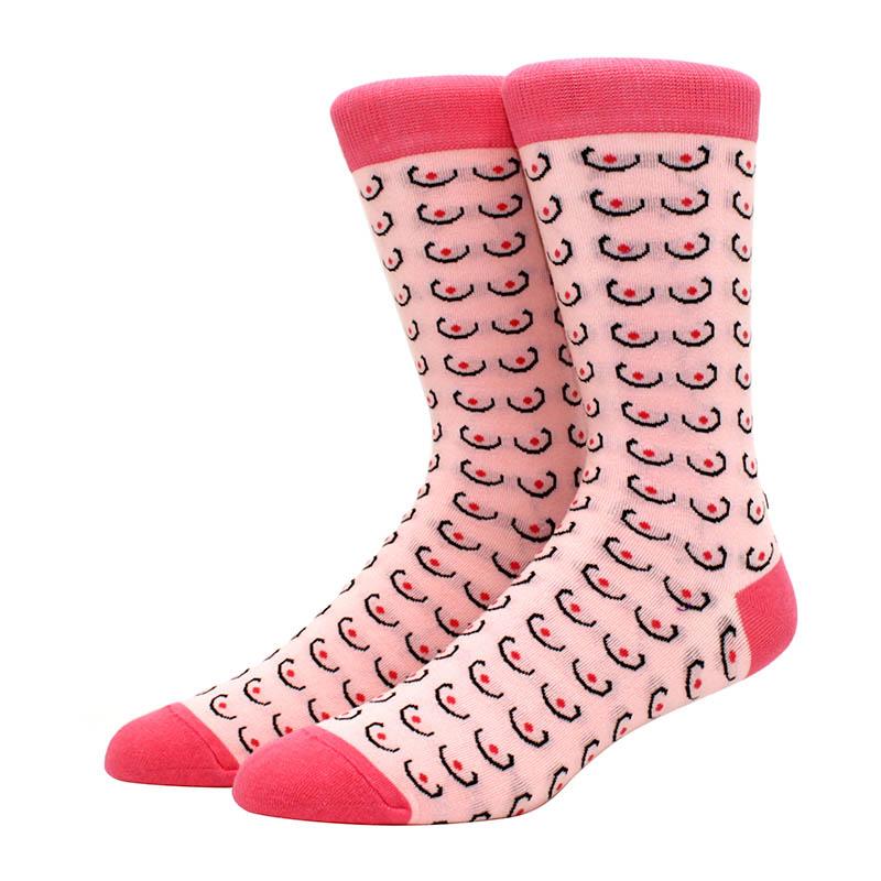 Large Size New Happy Funny Couple Trendy Socks Funny Personalized  Cartoon Jacquard Long tube cotton socks