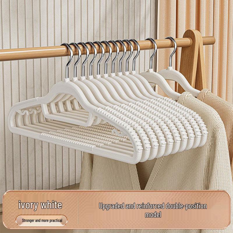 Non-Slip Traceless Dual-Use Hanger: Anti-Shoulder, Wet/Dry, Wardrobe Storage