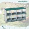 8-Compartment Chicken Nesting Boxes for Egg Laying, Metal Poultry Nesting Box for Wall Mounting, Coarsely Ventilated Chicken Coop Box