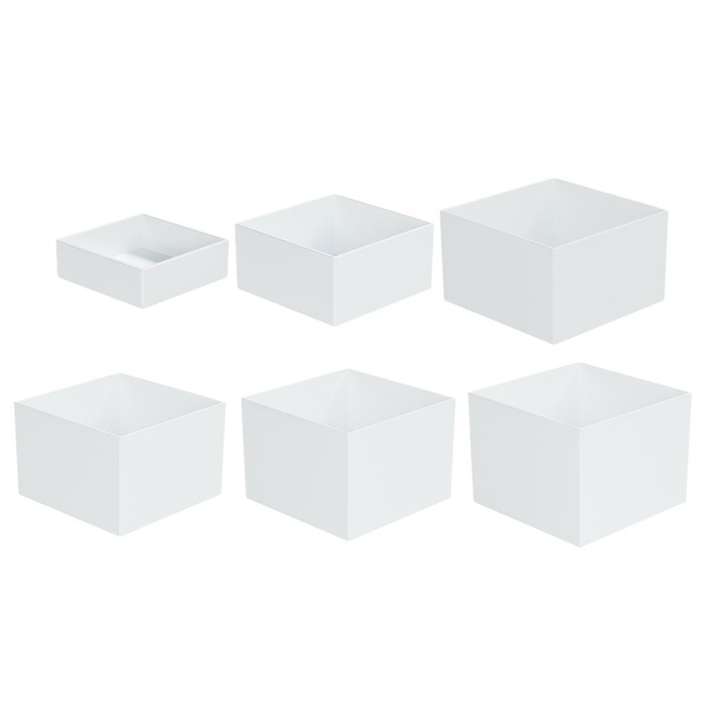 3Pcs Acrylic Boxes for Food Display Cube Risers for Cosmetics Collectibles