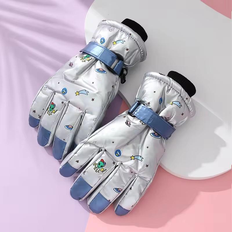 New Design Winter Warm Ski Children Custom Windproof Snowboard Thermal Kids Snow Gloves
