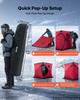 VEVOR Pop Up Ice Fishing Tent 3-4 Person 1.8 x 1.8 x 2 m Insulated Shelter, for Winter Fishing, 3.13 m² Area, 600D 4-Layer Fabric