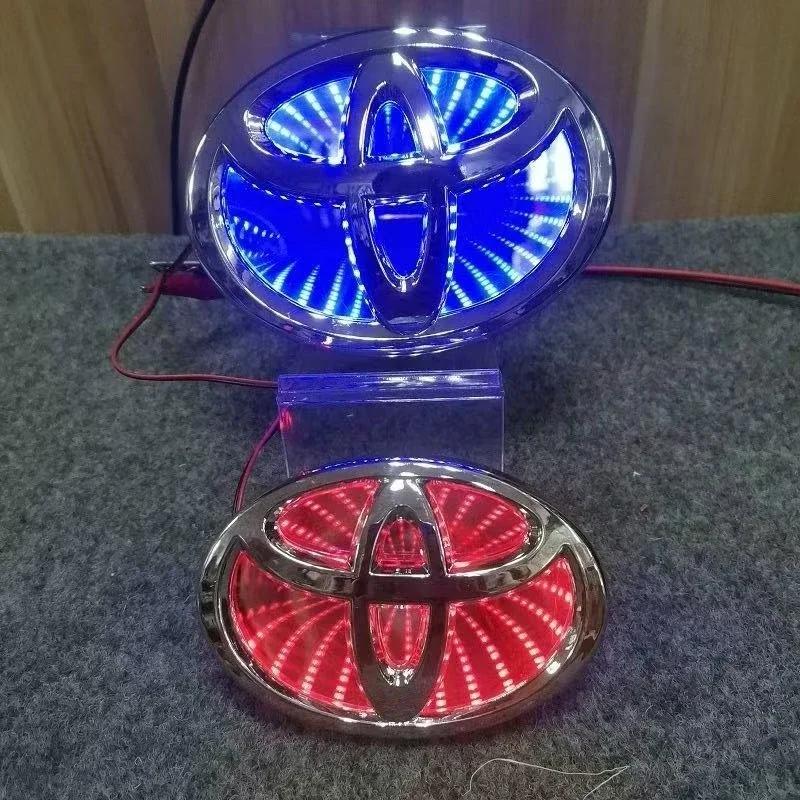 1X TOYOTA 3D Logo Light Car Front Grille Trunk Logo LED Light for Toyota Corolla PRADO CHR HRV Camry Highlander LVALON Rav4 REIZ