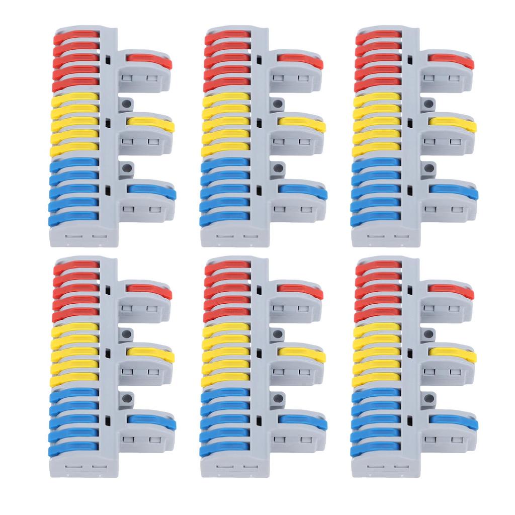 SPL-153 6Pcs Lever Wire  tors Compact Plug in Terminal Push Cable  tion 600V Quick Terminal 32A Wire  tor 3 in 15 Out Lever Nut