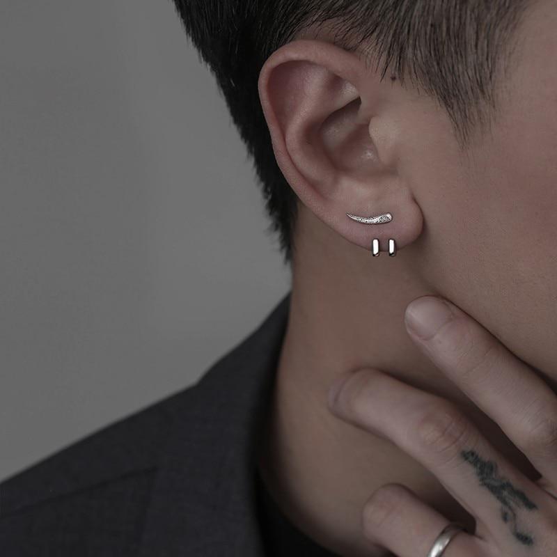 Vintage Fashion Charm Punk Oorbel voor Mannen Afneembare Dubbele Doeleinden Stud Oorbel Prong Oor Punk Feest Heren Sieraden