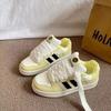 Zhao Ruth Light Yellow Color Scheme Velvet Warm Bread Shoes Women's New Versatile Student Board Shoes