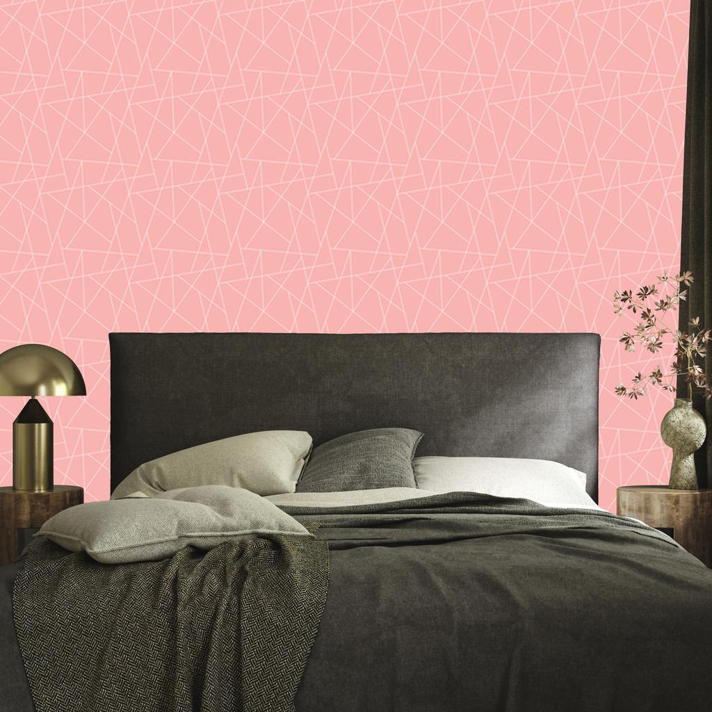 Wallpaper Geometric Coral Pattern, Subtle Detail 50x1000