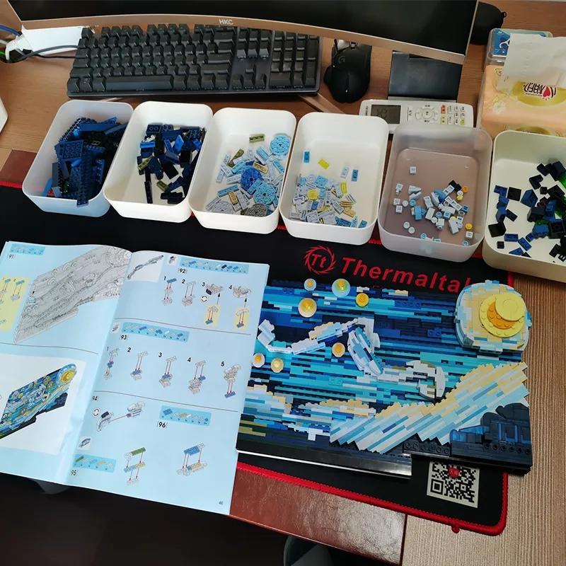 Vincent Van Gogh Die Sternennacht Kunst Malerei Bausteine Ziegel Ideen Home Decorae Bildung Spielzeug Für Kinder Geschenke