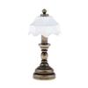 Miniature Dollhouse Table Lamp LED Desk Model Mini Light Decoration Children's Toy Dollhouse Play Accessories for Mini House Bedroom Pack of 2