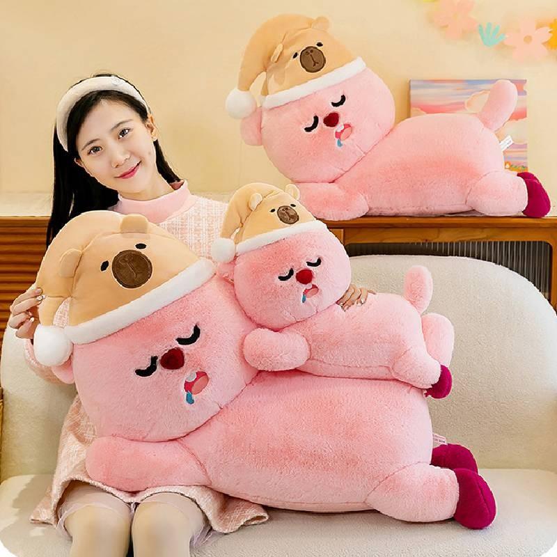 Adorable Capybara Plush Sleep Hat Lovable Rubi Doll Unique Plush Pillow Gift For Girls