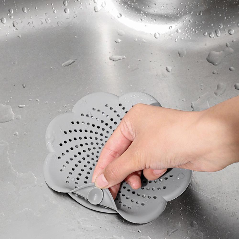 1PC Floor Drain Cover Silicone Equipped with Suction Cups Anti Clogging Sink Filter for Kitchen Bathroom Hair Catcher Screen
