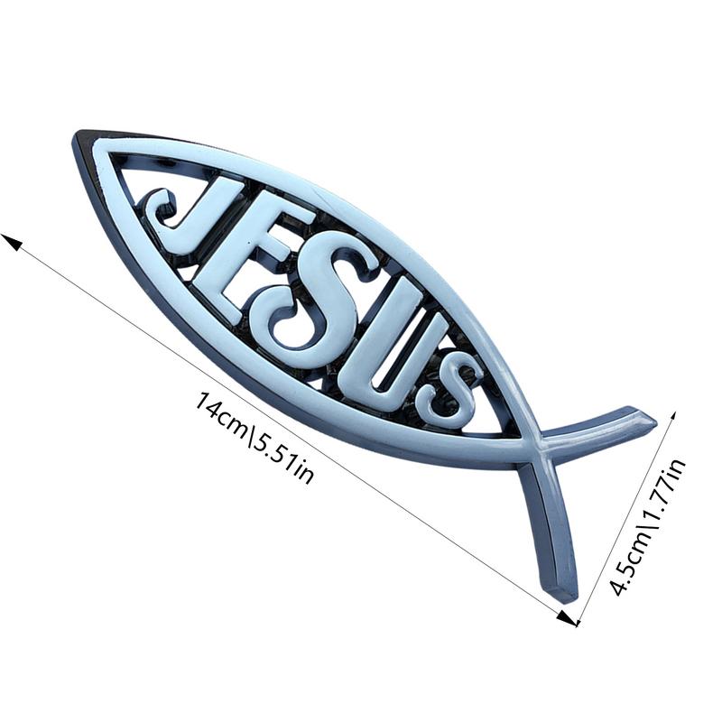 Christian Fish Sticker Car Emblem Sticker Jesus Fish Emblem Car Window Decal Acrylic Christian Bumper Stickers Religious