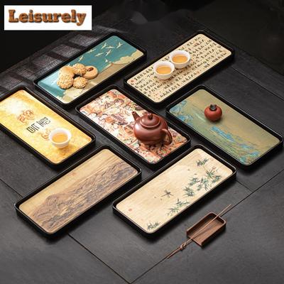 Kreatives wasserabsorbierendes Teetablett, schnelltrocknendes Teekannenhalterbrett, kleiner rechteckiger Trockenbrühtisch, Kung-Fu-Teeservice-Zubehör