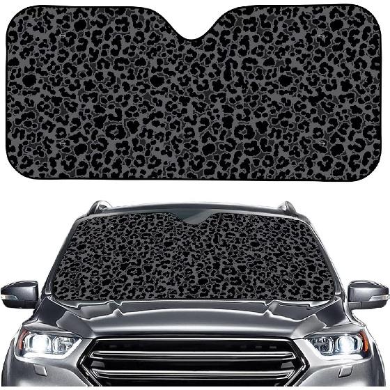 Talayituse Funny Family Dogs Print Windshield Sunshade for Car SUV Truck Foldable Uv Ray Reflector Front Window Sun Shade Visor Shield Cover
