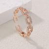 Korean Zircon Letter Buckle Ring: High-End, Trendy Luxury Jewelry for Women