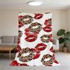 Fiery Red Lips Blanket Flannel Warm Soft Throw Blanket For Room Sofa Childish Birthday Gifts